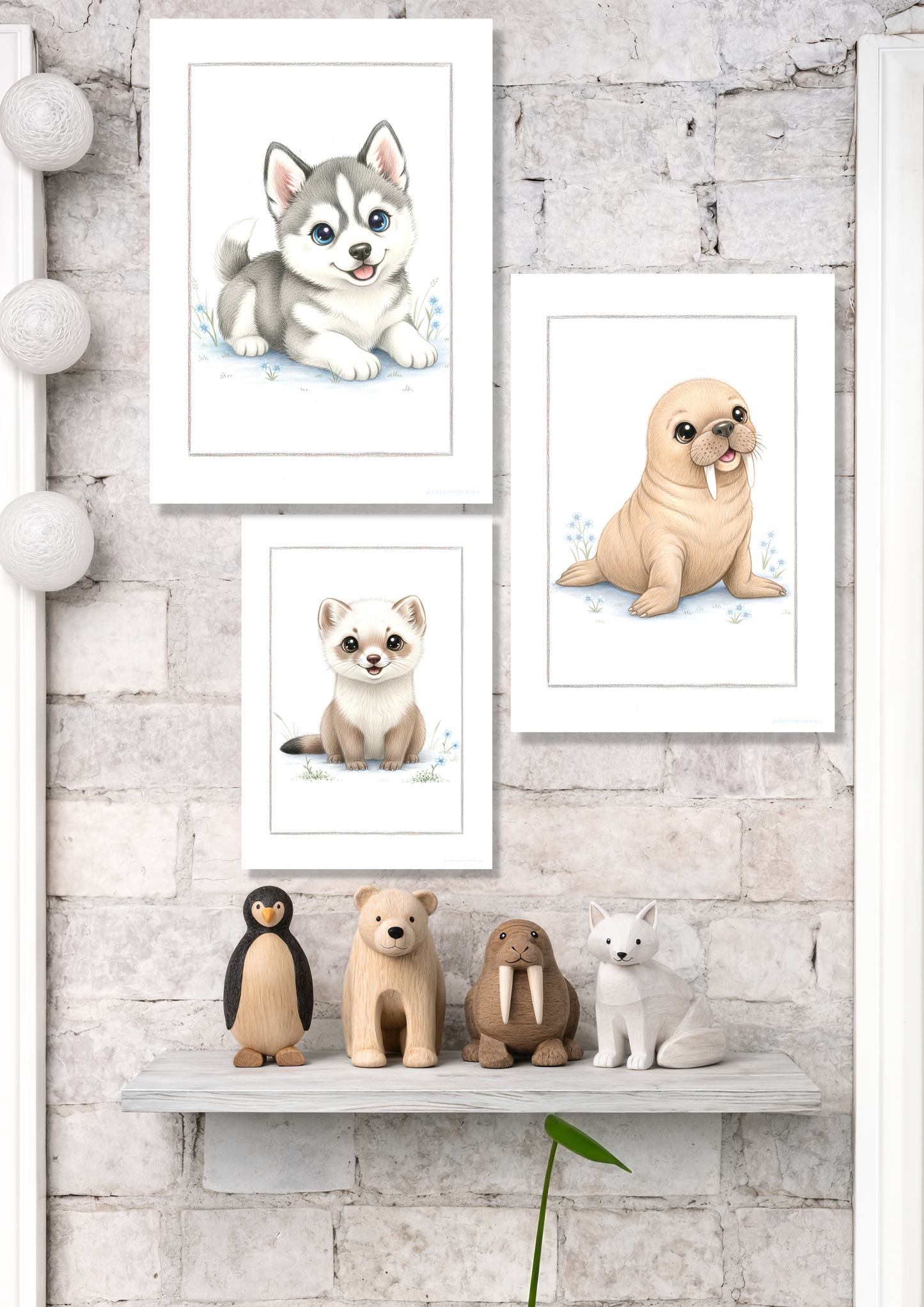 Pequeño Husky - Lámina artistica