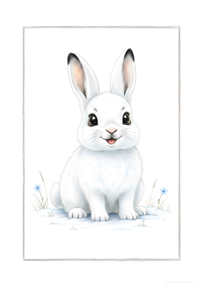 Little Polar Rabbit - Art Print