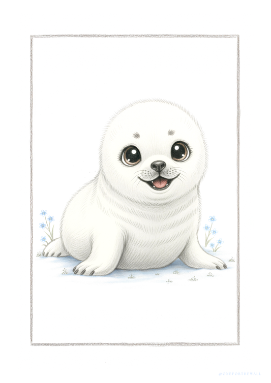 La pequeña foca - Lámina artística