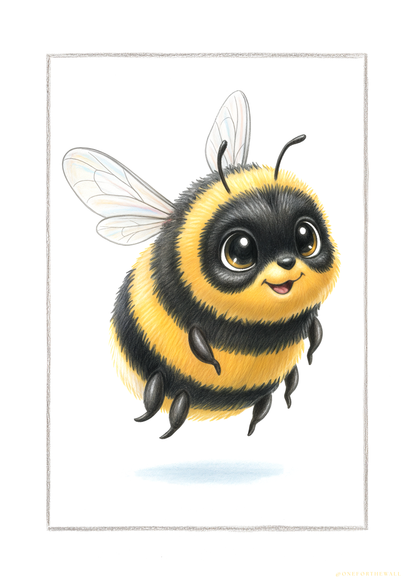 Little Bumble Bee - Art Print