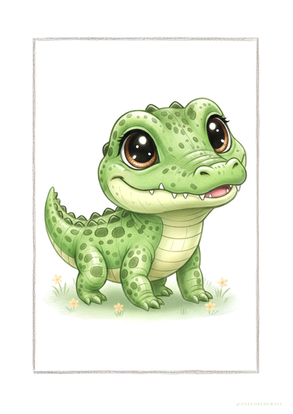 El cocodrilo pequeño - Lámina artística