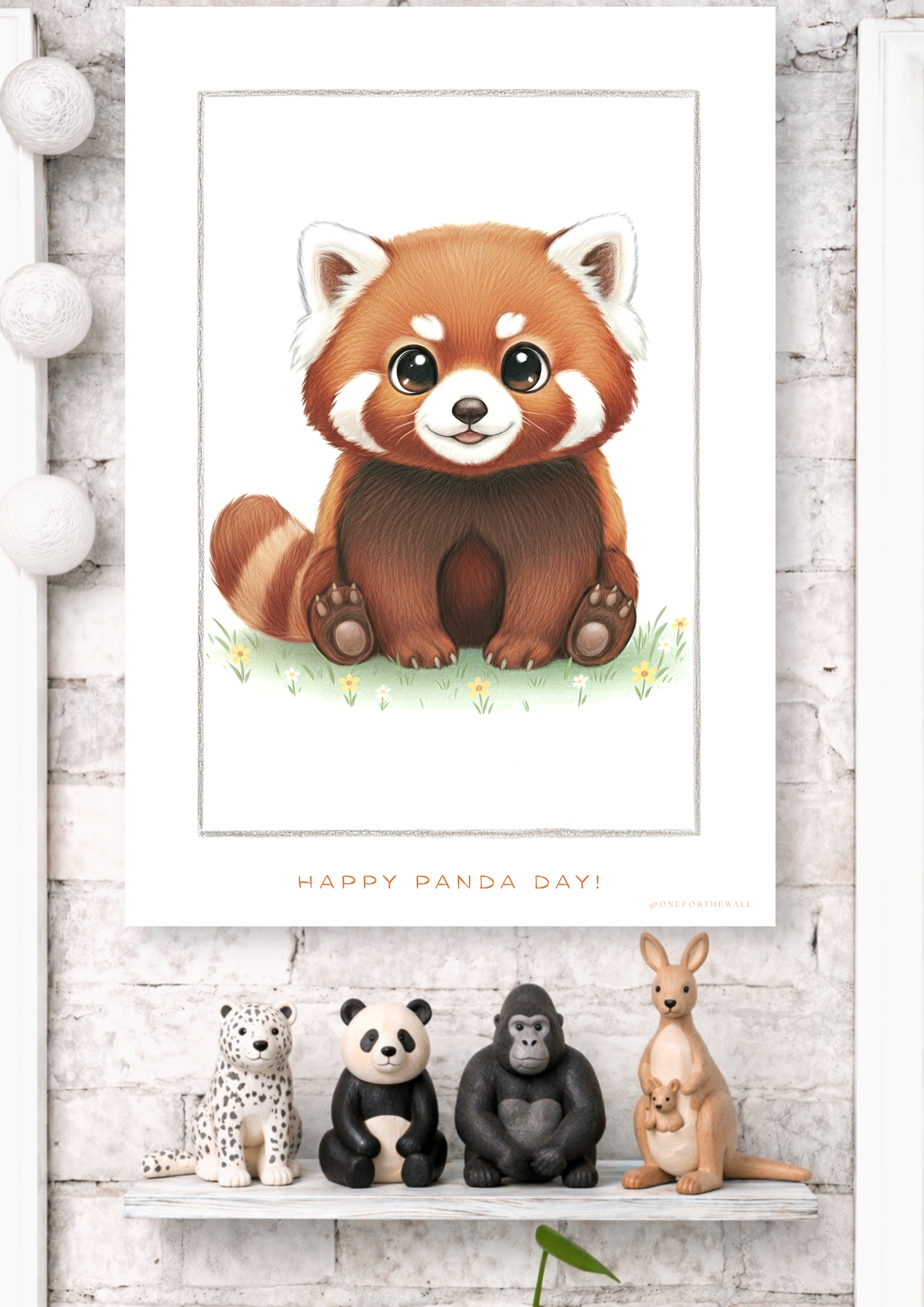 El panda rojo pequeño - Lámina artística
