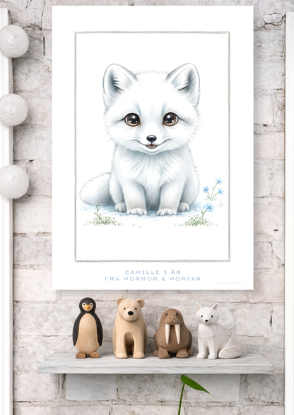 Little Arctic Fox - Art Print