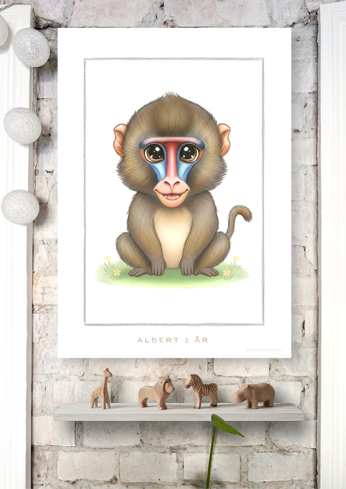 El pequeño babuino - Lámina artística