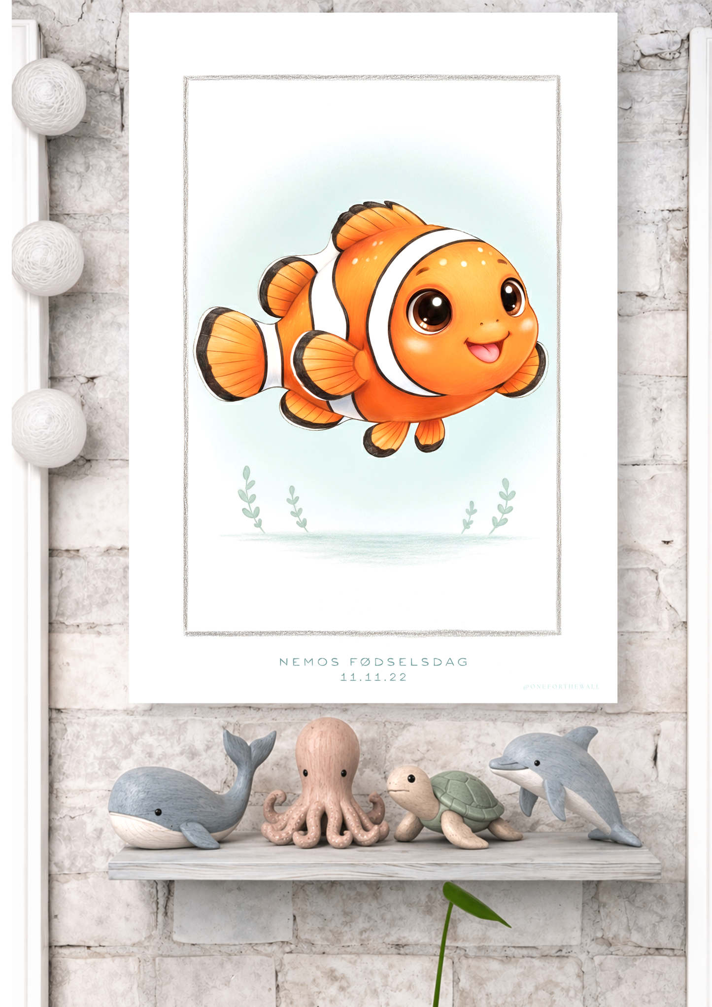 Pez Payaso pequeño - Lámina artística
