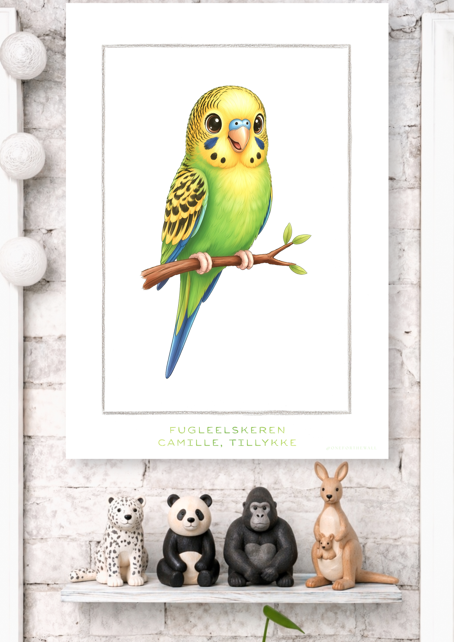 Little Budgie - Art Print