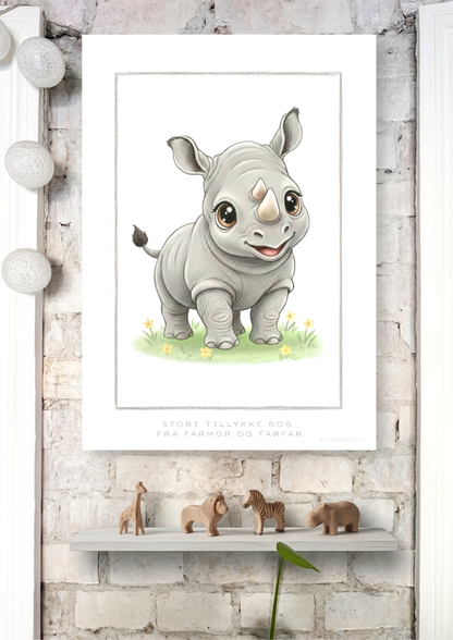 El Pequeño Rinoceronte - Lámina Artística