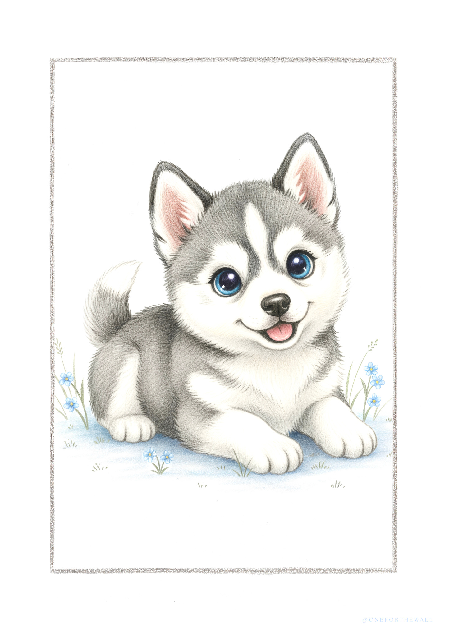 Little Husky - Art Print