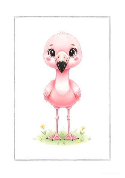 Little Flamingo - Art Print