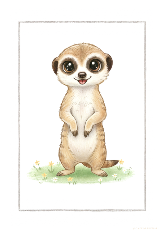 La pequeña Suricata - Lámina artística