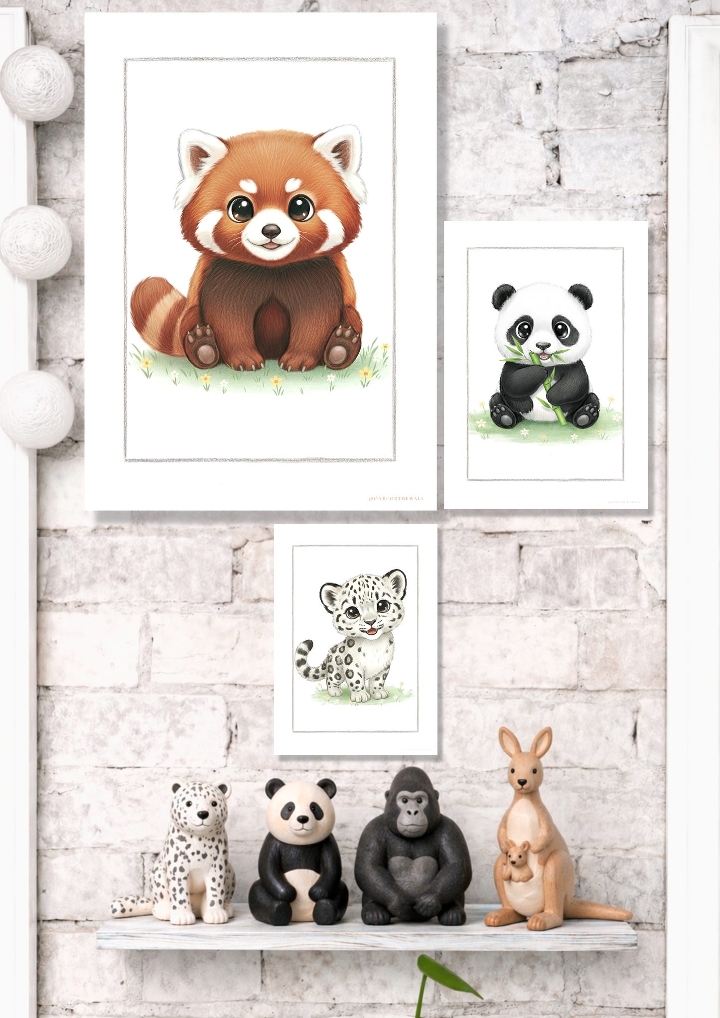 El panda rojo pequeño - Lámina artística