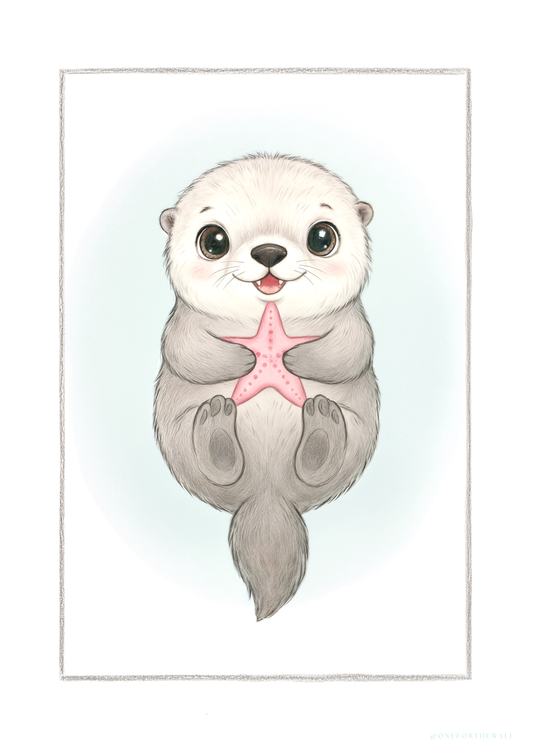 Pequeña Nutria - Lámina artística