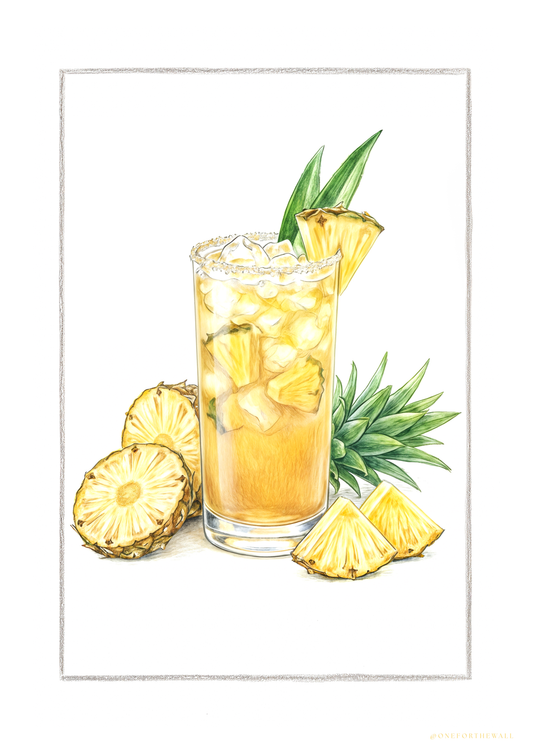 Piña aplastada - Lámina artística