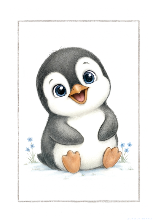 El pequeño Pingüino - Lámina artística
