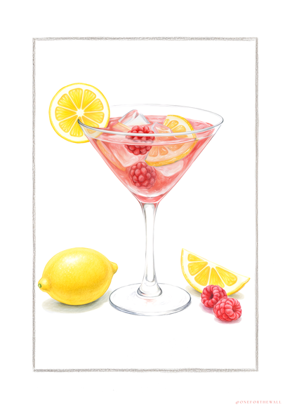 Martini de frambuesa - Lámina artística