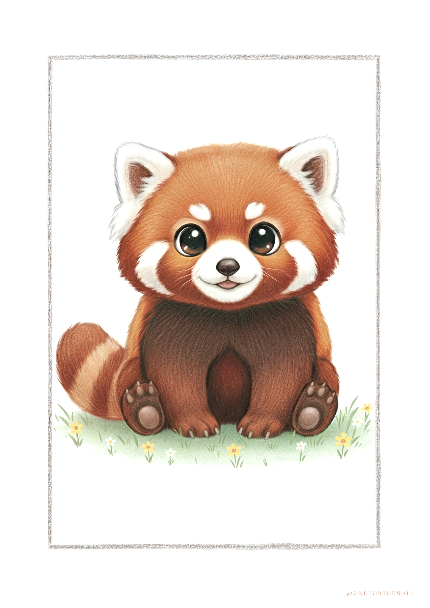 El panda rojo pequeño - Lámina artística