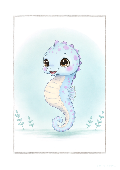 Little Seahorse - Art Print