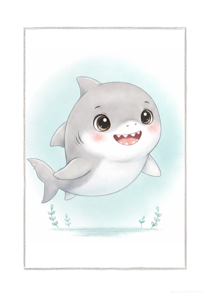 Little Shark - Art Print