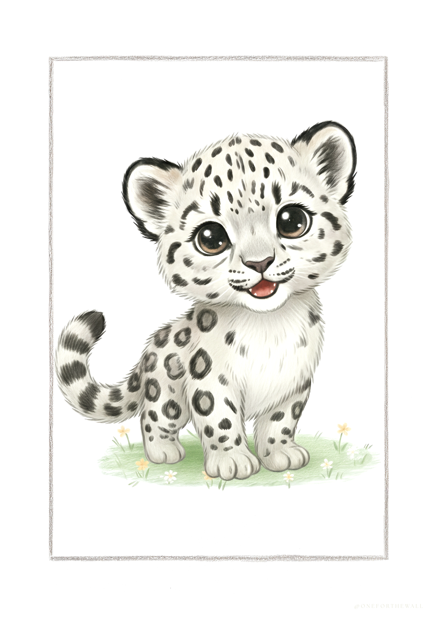 Little Snow Leopard - Art Print